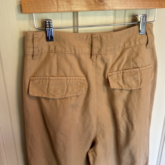 GAP Wide Leg High Rise Linen Pants in Moonstone - Picture 6 of 12